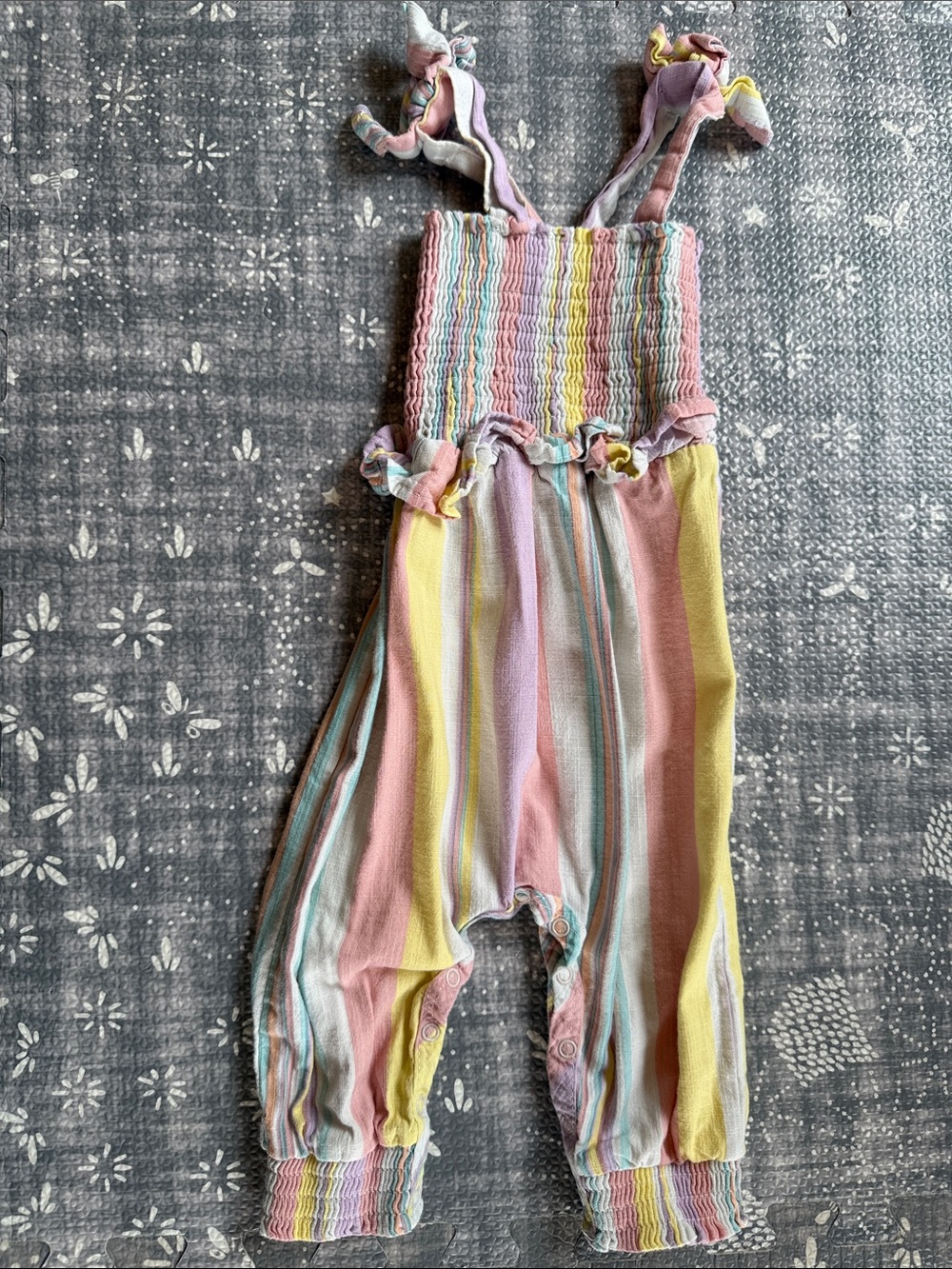 Kids Pastel Rainbow Stripe Romper by Jessica Simpson 12M